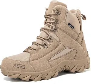 Men's Military Hiking Boots 6 Inches Work Boots Desert Boots lightweight Tactical Combat Boots