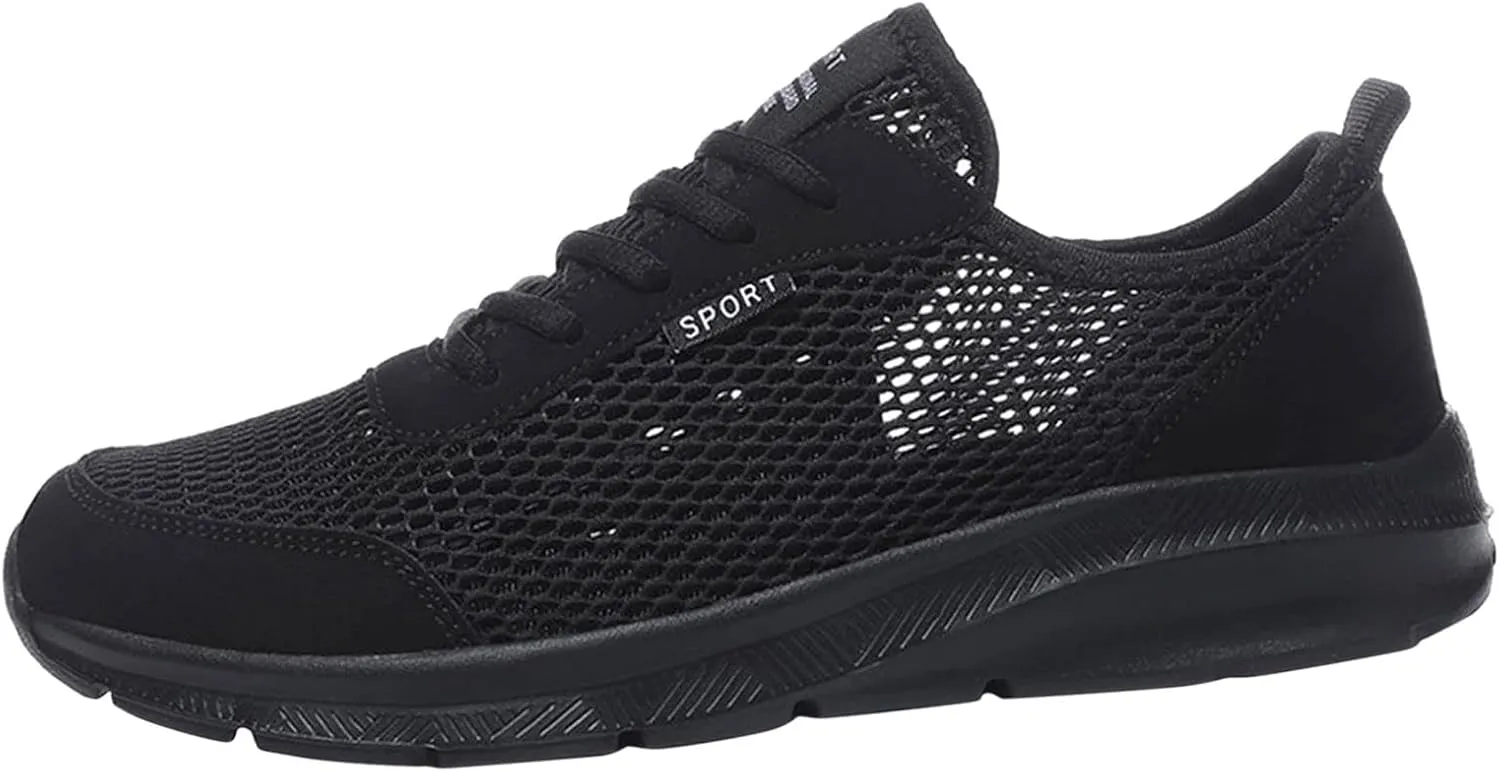 Men's Non Slip Running Shoes Ultra Light Breathable Casual Walking Shoes Fashion Sneakers Mesh Workout Sports Shoes