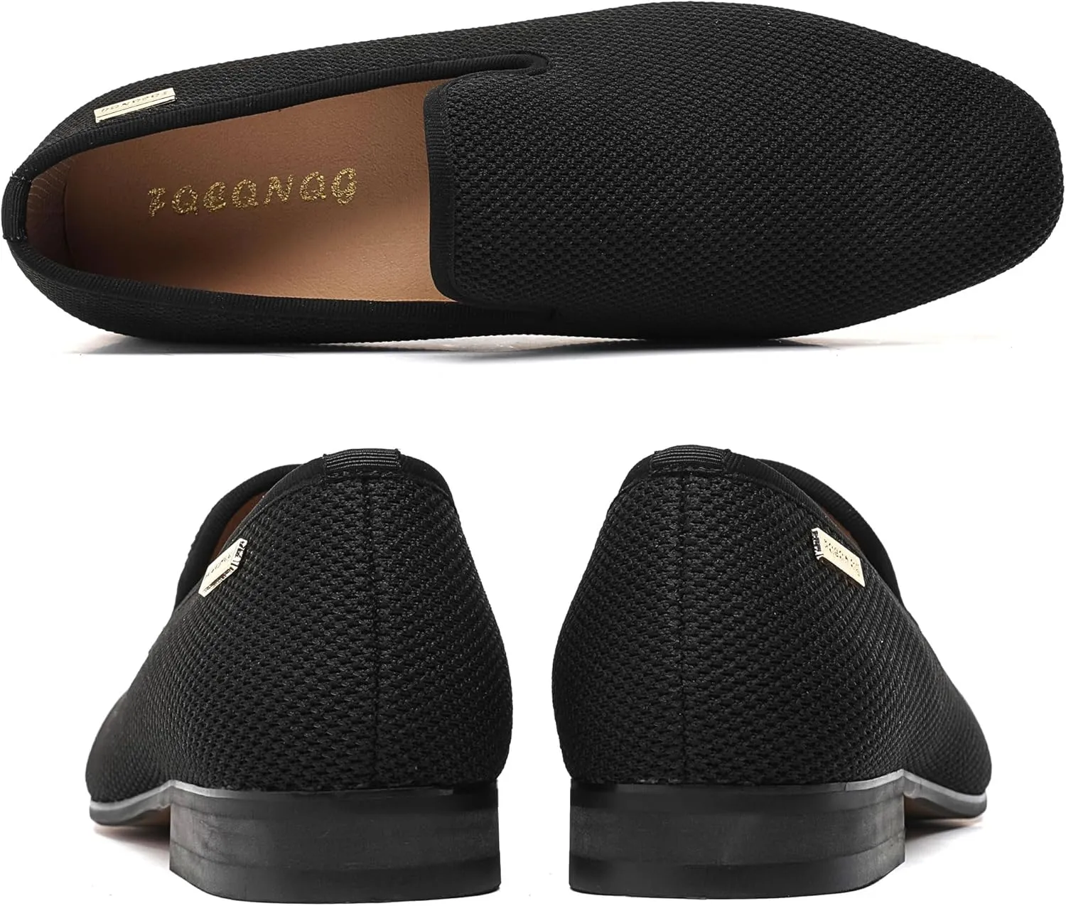 Men's Orange Loafers, Casual Slip-On Shoes, Mesh Upper & Insole, Round Toe, Moderate Cushioning, Spring/Summer