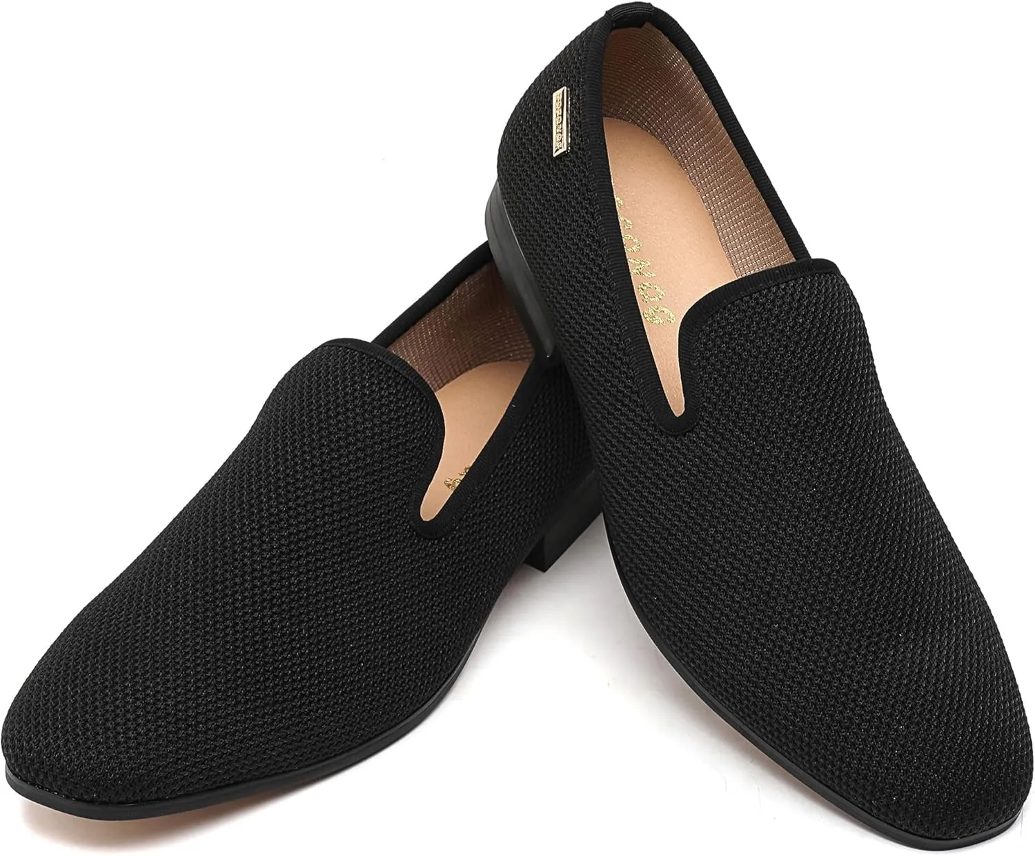 Men's Orange Loafers, Casual Slip-On Shoes, Mesh Upper & Insole, Round Toe, Moderate Cushioning, Spring/Summer