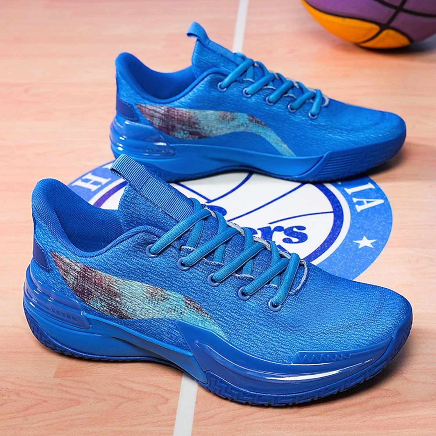 Men's Professional Basketball Shoes Breathable Mesh Sneakers Indoor and Outdoor Non-Slip Training Running Shoes Women's Fashion Sports Tennis Basketball Shoes