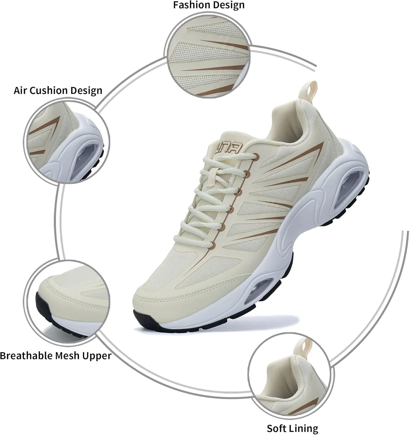 Mens Running Shoes Tennis Walking Sneaker Air Cushion Slip on Shoes for Gym Jogging Fitness Size 8-13