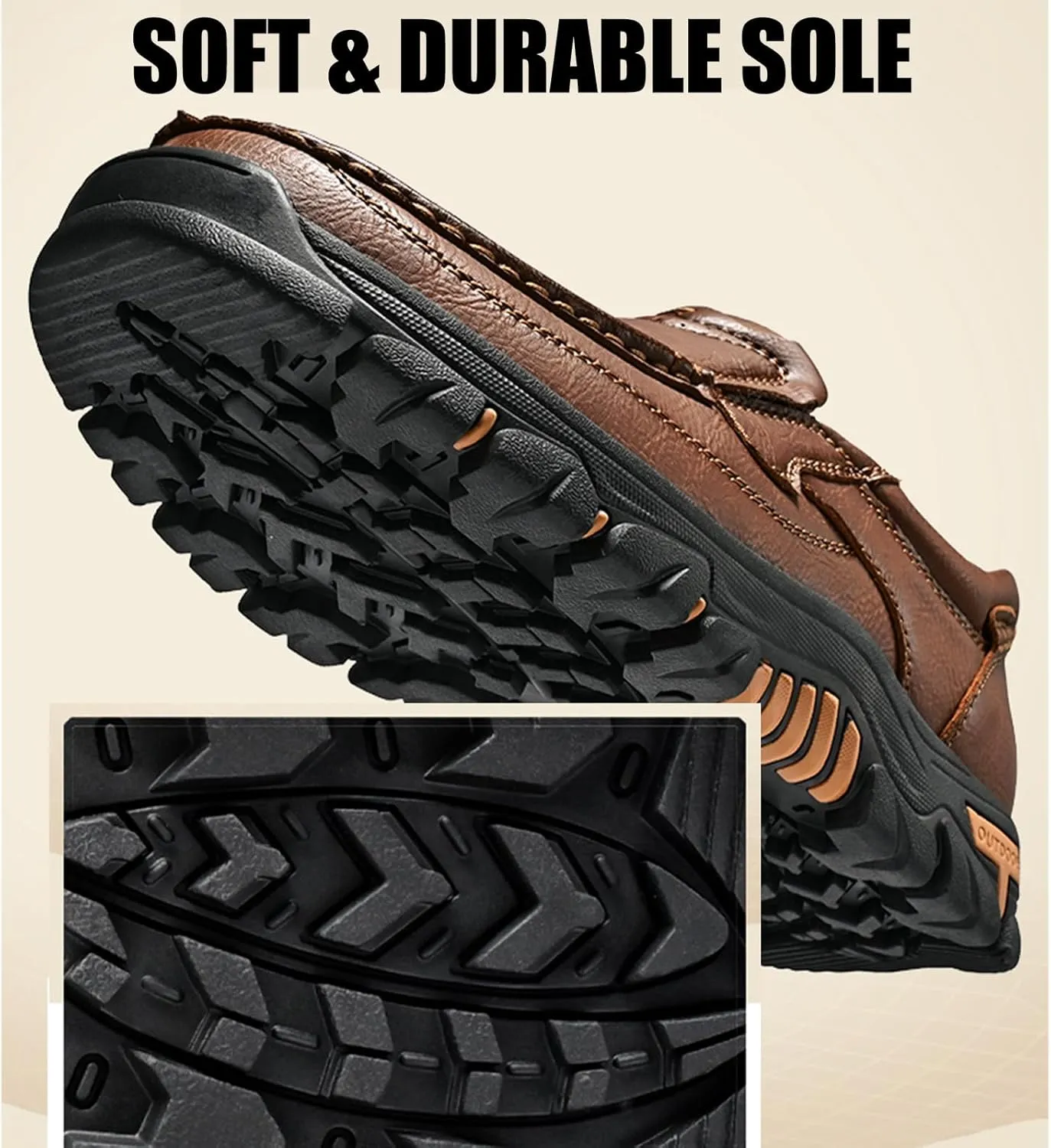 Men's Slip On Leather Loafers Wide Causal Non-Slip Handmade Walking Work Driving Sneaker Moccasin Shoes