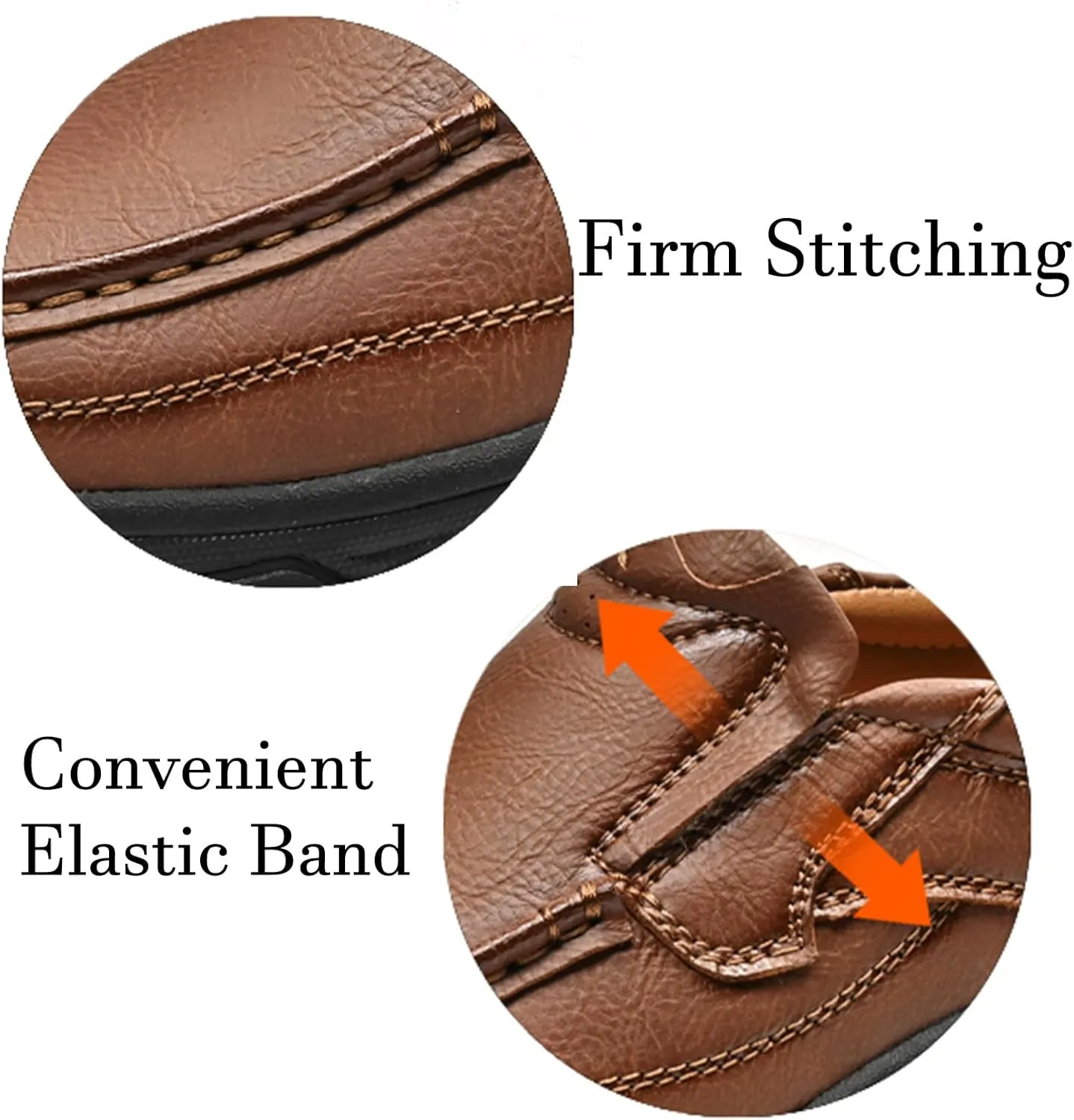 Men's Slip On Leather Loafers Wide Causal Non-Slip Handmade Walking Work Driving Sneaker Moccasin Shoes
