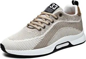 Mens Slip On Sneakers Non Slip Walking Shoes Lightweight Athletic Shoes Casual Running Shoe Increase Height 6/8/10CM