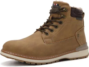 Mens Snow Boots Outdoor Warm Winter Boots Non Slip Fur Lined Shoes