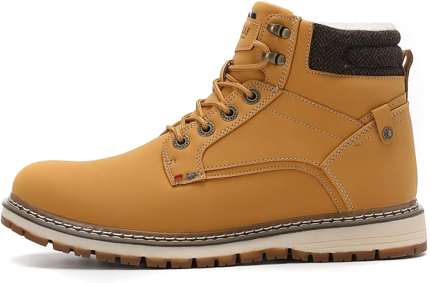 Mens Snow Boots Outdoor Warm Winter Boots Non Slip Fur Lined Shoes