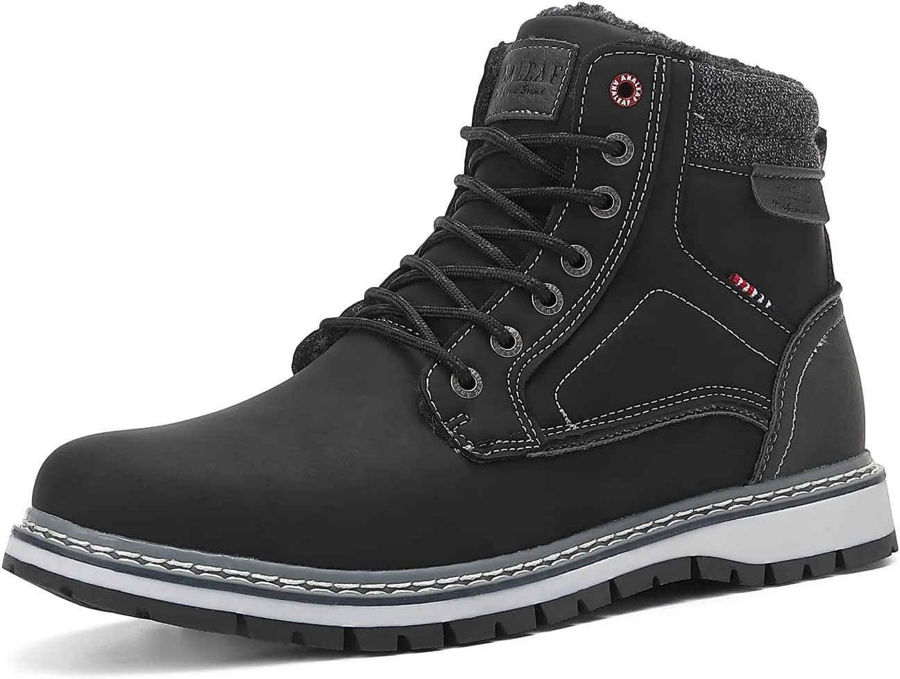 Mens Snow Boots Warm Winter Boots Non Slip Fur Lined Outdoor Shoes