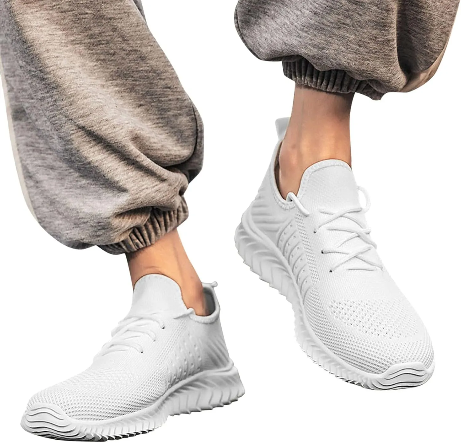 Men's Training Lace-Up Shoes Breathable Mesh Lightweight Comfortable Sneakers for Athletic Running, Gym Workouts & Outdoor Walking Soft Bottom Sport Slip On Men Shoes