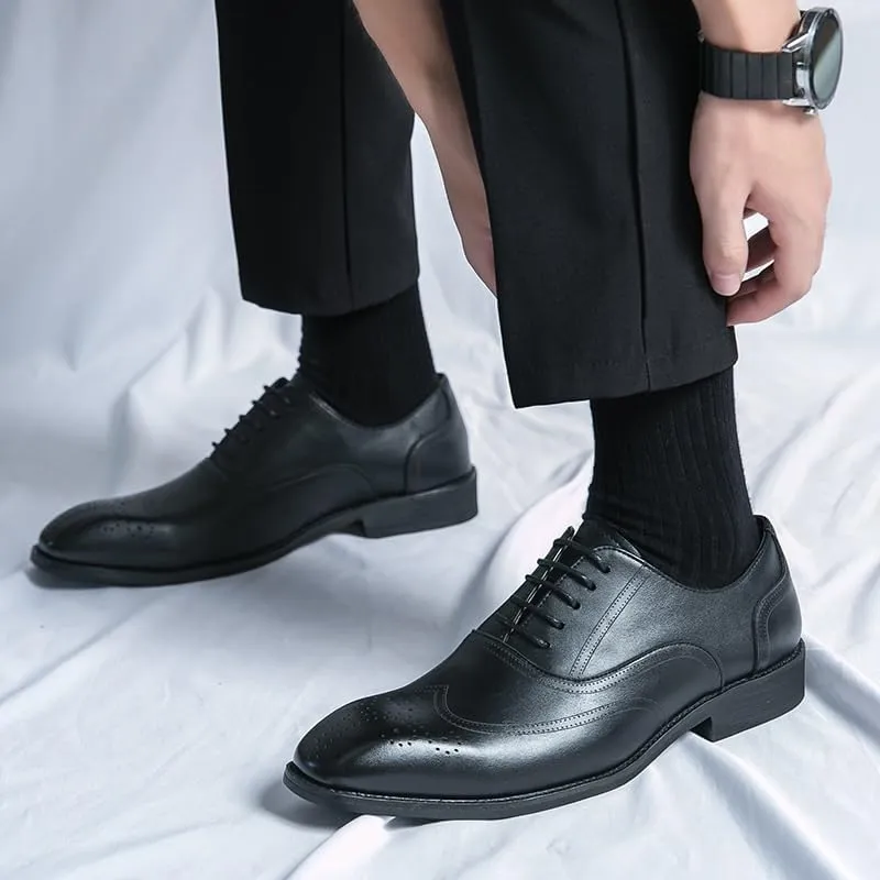 Mens Tuxedo Shoes Comfort Leather Fashion Oxford Shoes Dress Shoes Comfort Soft Men Oxford Classic Lace-up