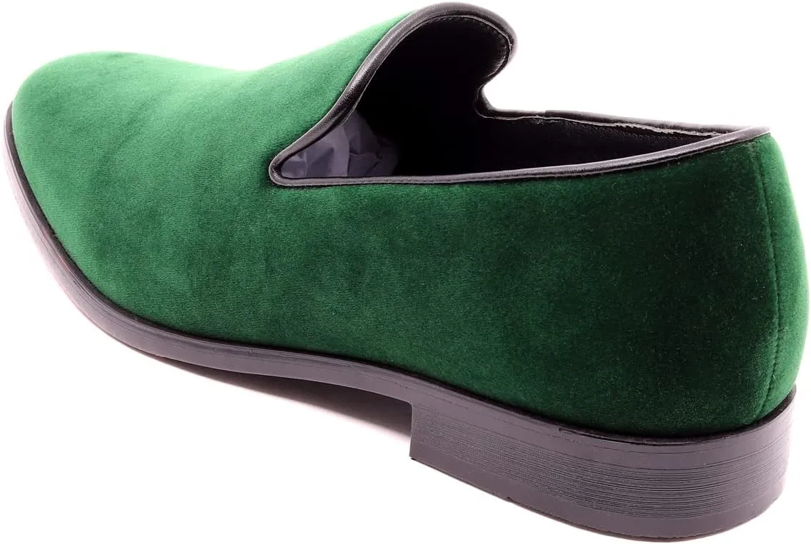 Men's Vintage Velvet Designer Classic Dress Tuxedo Loafers Slip On Shoes SM-03