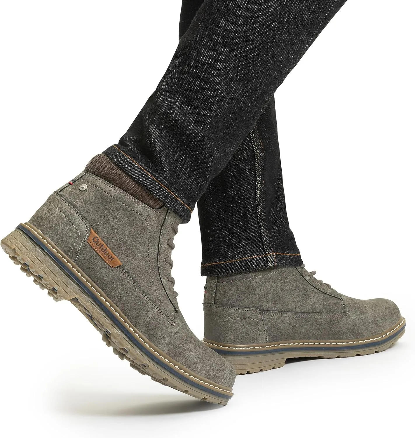 Men's Waterproof Mid-Top Chukka Boots for Work Everyday Wear Casual Outdoor
