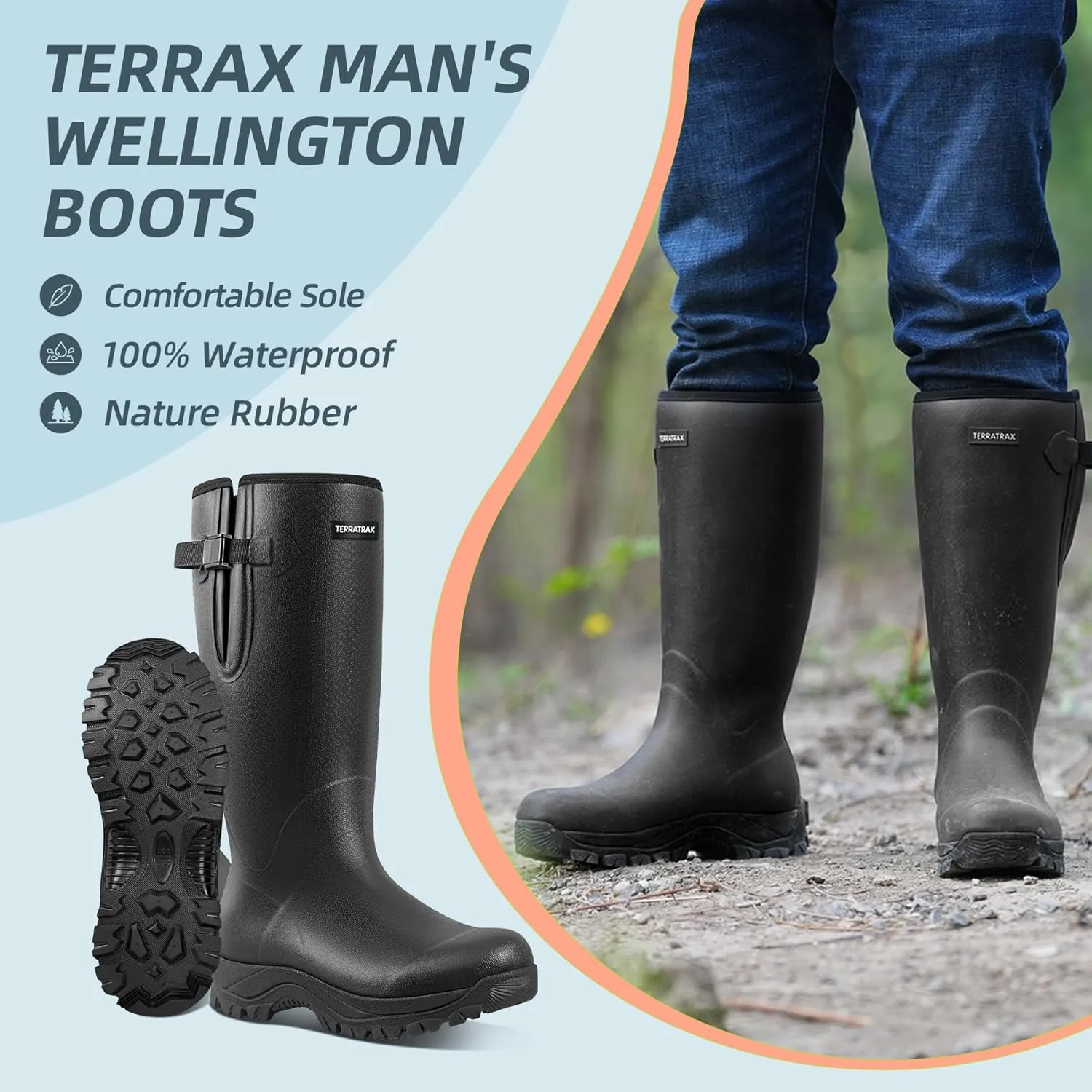 Men’s Wellington Shoes Waterproof Insulated Hunting Rubber Boots – Combining durability and elegance. Ideal for various occasions. Step out in confidence All season