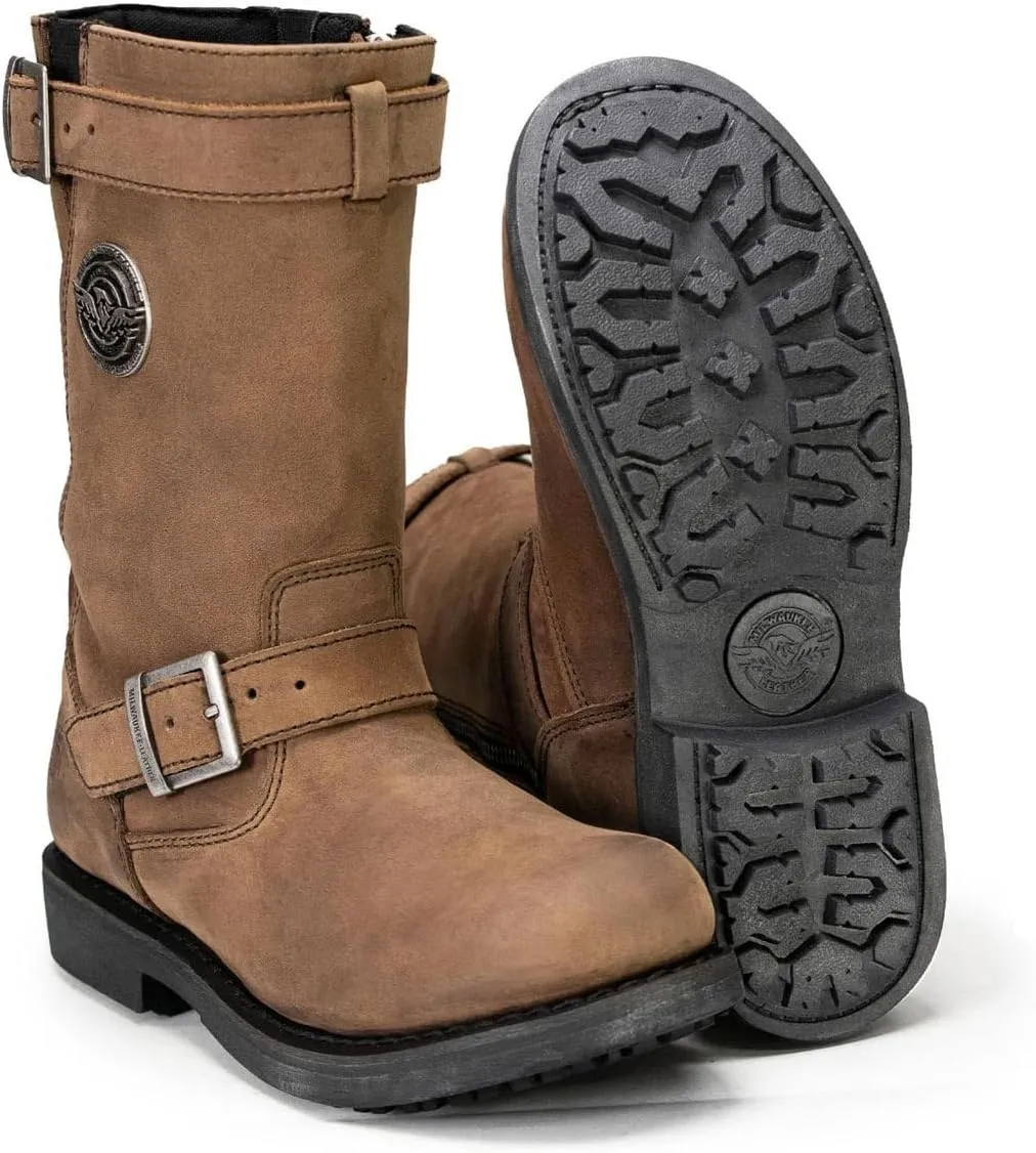 Milwaukee Leather Women's Classic Engineer Motorcycle Leather Rider Boots - 7.5