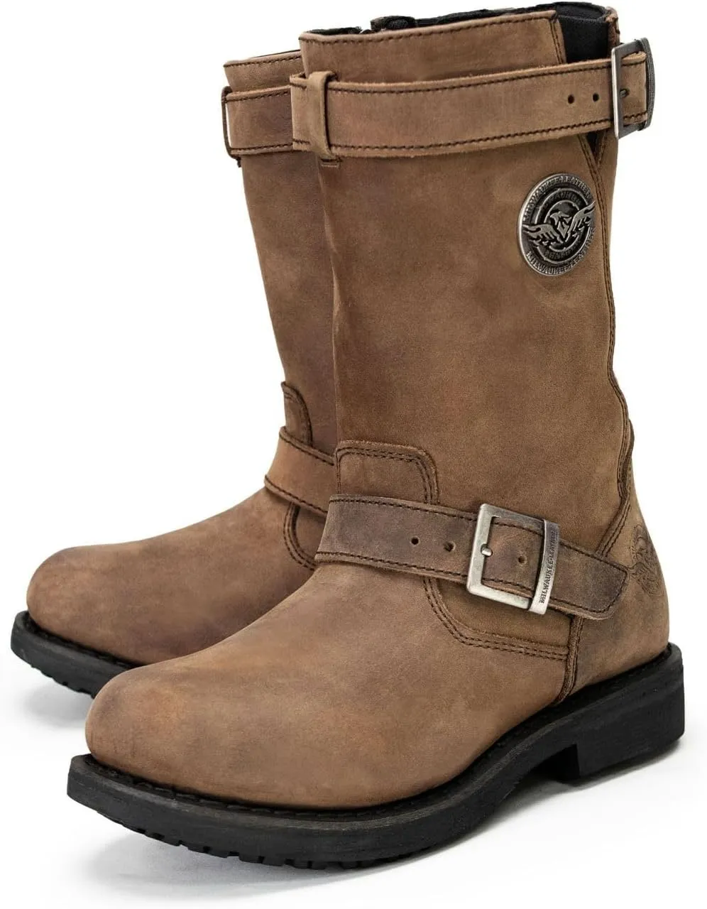 Milwaukee Leather Women's Classic Engineer Motorcycle Leather Rider Boots - 7.5