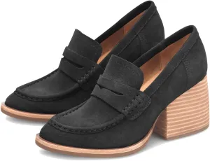 MOOMMO Women Chunky Platform Loafers Pumps Closed Round Toe Slip On Penny Loafers Block High Heels Suede Oxford Shoes Formal Classic