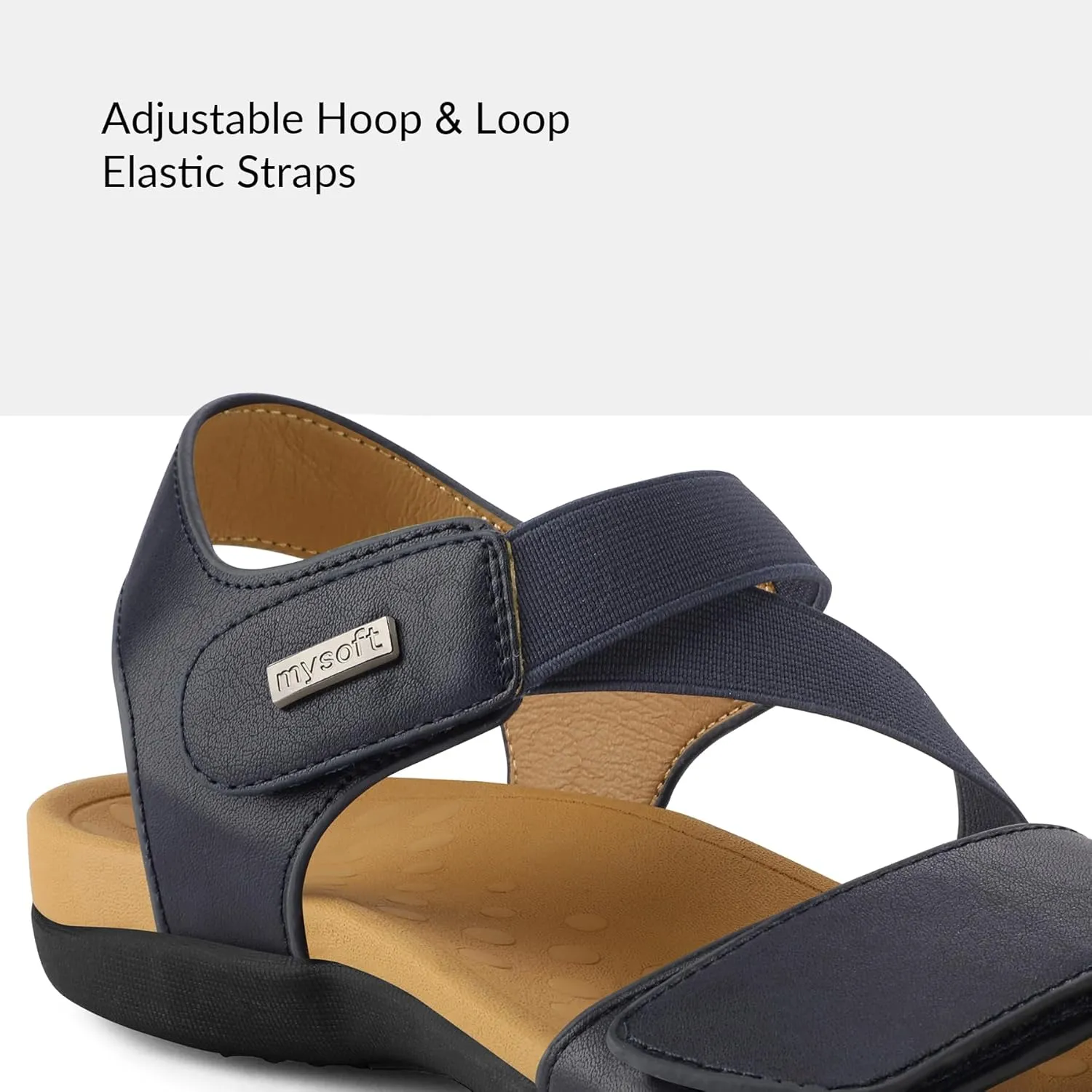 mysoft Women's Arch Support Sandals Orthotic Comfortable Walking Sandals Lightweight Adjustable Summer Outdoor Shoes