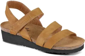 NAOT Kayla Women's Sandals – 3-Strap Support with Backstrap, Cork-Latex Footbed, Arch Support – Comfortable for All-Day Walking Oily Dune Nubuck 12-12.5 N-M US