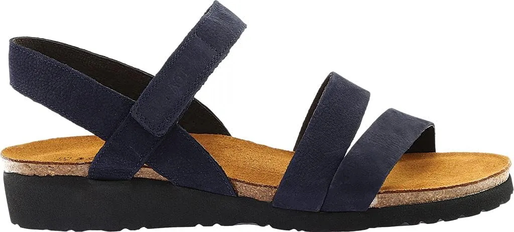 NAOT Kayla Women’s Sandals - Supportive 3-Strap Design with Backstrap, Cork & Latex Footbed - Arch Support - Travel-Friendly Comfortable Walking Sandals for All-Day Wear