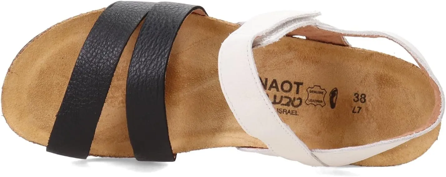 NAOT Kayla Women’s Sandals - Supportive 3-Strap Design with Backstrap, Cork & Latex Footbed - Arch Support - Travel-Friendly Comfortable Walking Sandals for All-Day Wear