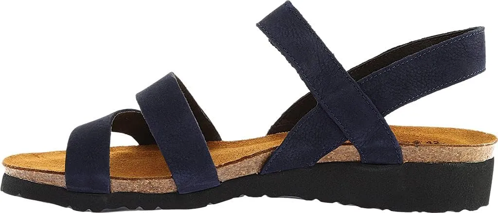 NAOT Kayla Women’s Sandals - Supportive 3-Strap Design with Backstrap, Cork & Latex Footbed - Arch Support - Travel-Friendly Comfortable Walking Sandals for All-Day Wear