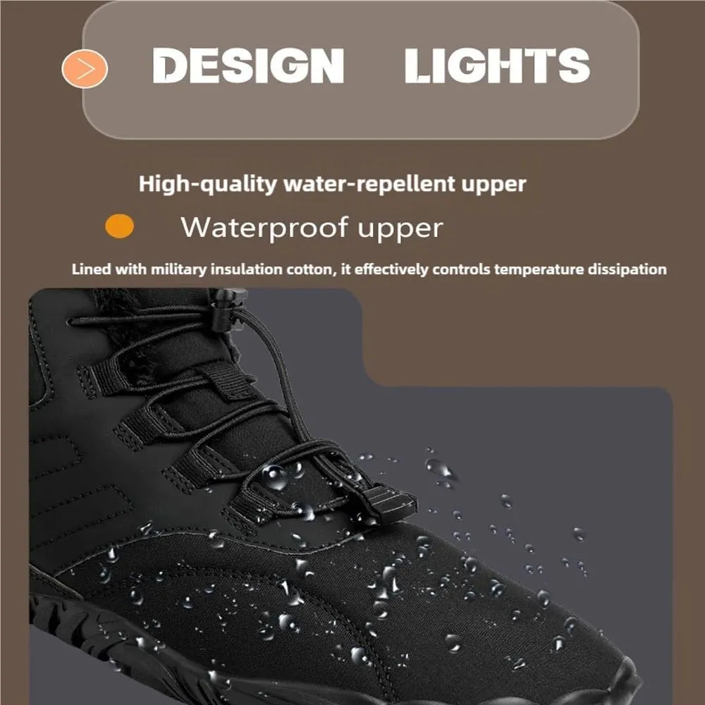 New Winter Glacia Barefoot Shoes, 2025 Barefoot Shoes for Men Women Wide Feet Waterproof Non-Slip Warm Walking Shoes