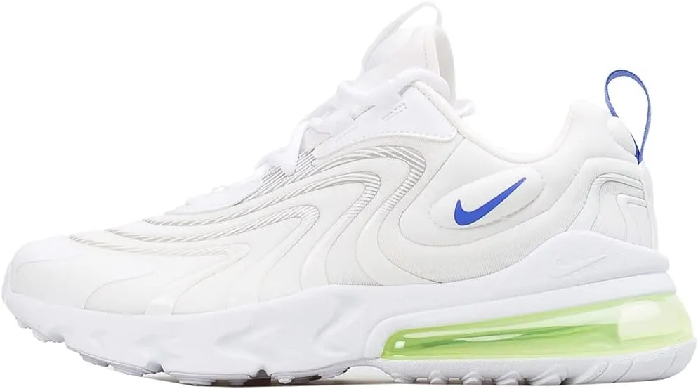 Nike Air Max 270 React ENG GS Running Trainers CZ4215 Sneakers Shoes (UK 5.5 us 6Y EU 38.5, White Sapphire Laser Orange 100)
