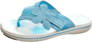 oiangi Womens Flower Flip Flop Sandals,Fashion Casual Comfort Thong Sandals Non-Slip Slippers for Beach