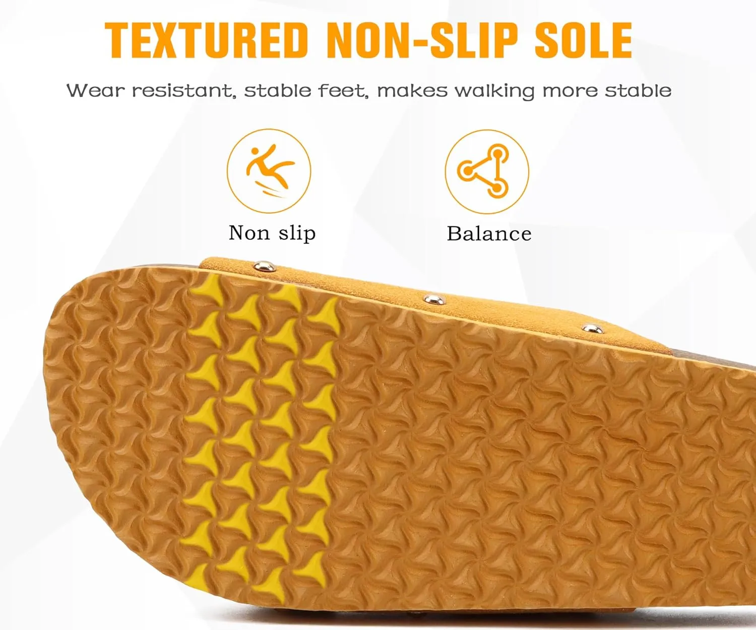ONCAI Womens Flat Slide Sandals with Arch Support 2 Strap Adjustable Buckle Slip on Slides Shoes Non Slip Rubber Sole