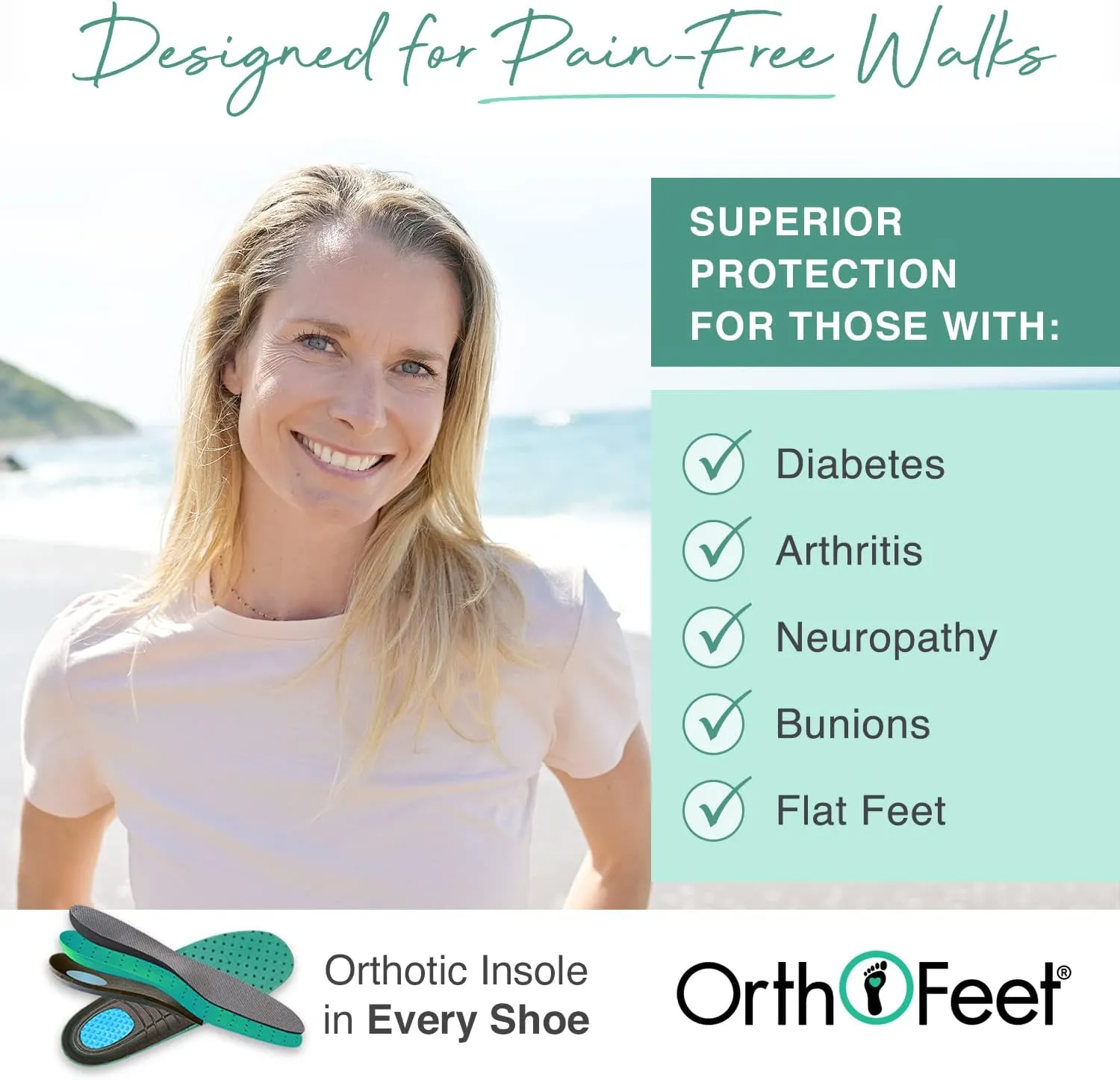 Orthofeet Women's Orthopedic Leather Adjustable Naxos Sandals