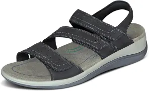 Orthofeet Women's Orthopedic Leather Adjustable Naxos Sandals