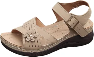 Orthopedic Sandals for Women Dressy Arch Support Comfortable Sandals Wedge Orthotic Walking Sandal Open Toe Casual Outdoor Shoes