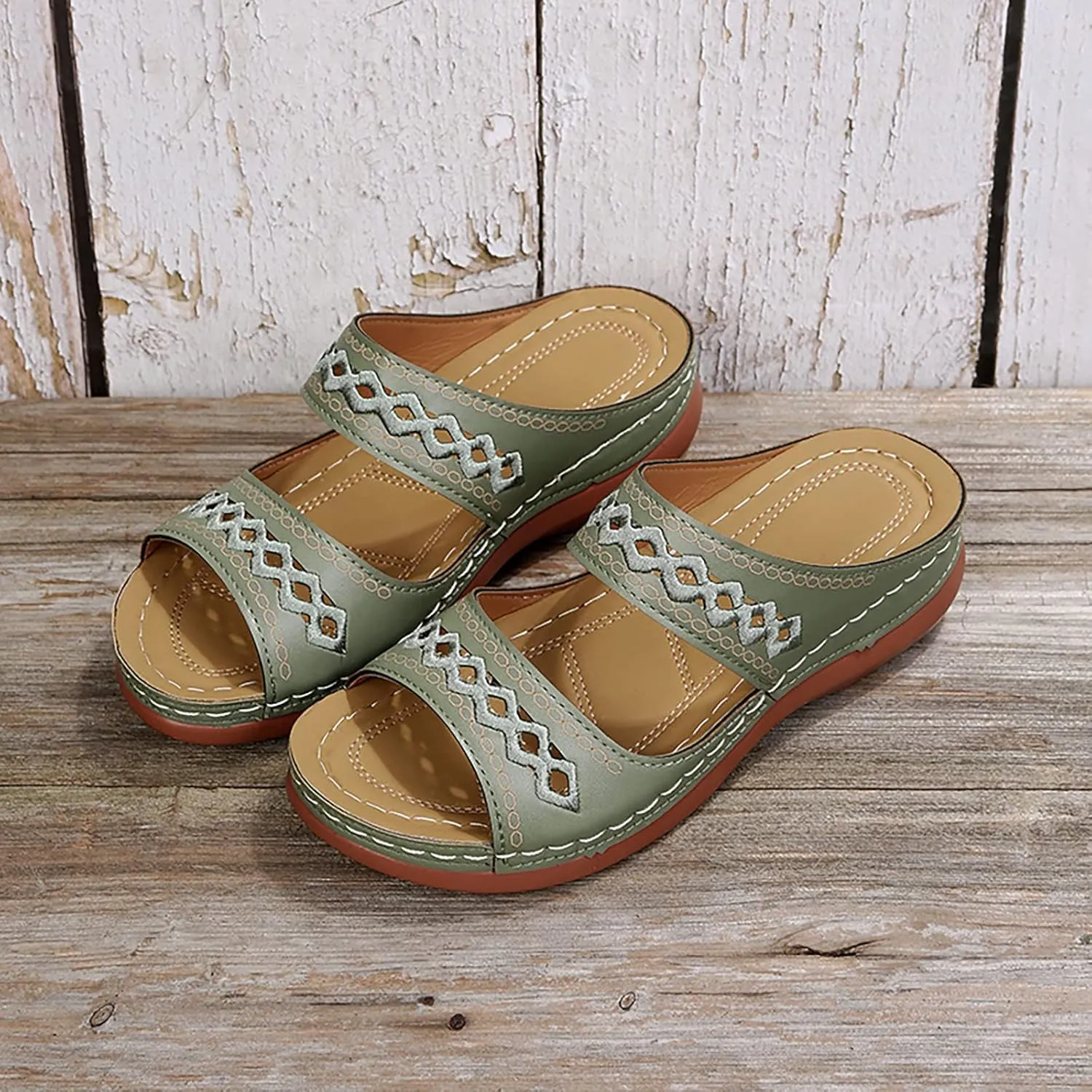 Orthopedic Sandals For Women,Women's Sandals Wedge Massage Roman Casual Sandals Women's Slide Gladiator Sandals For Women Wedge