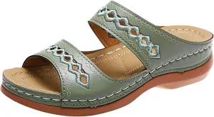 Orthopedic Sandals For Women,Women's Sandals Wedge Massage Roman Casual Sandals Women's Slide Gladiator Sandals For Women Wedge