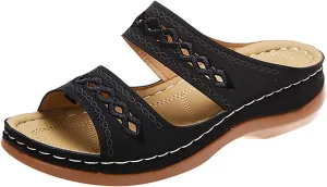 Orthopedic Sandals For Women,Women's Sandals Wedge Massage Roman Casual Sandals Women's Slide Gladiator Sandals For Women Wedge