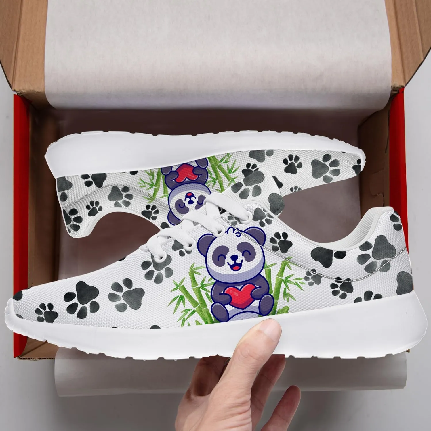 Panda Sneakers for Women Men Tennis Shoes Walking Sneakers Panda Gifts for Women Men