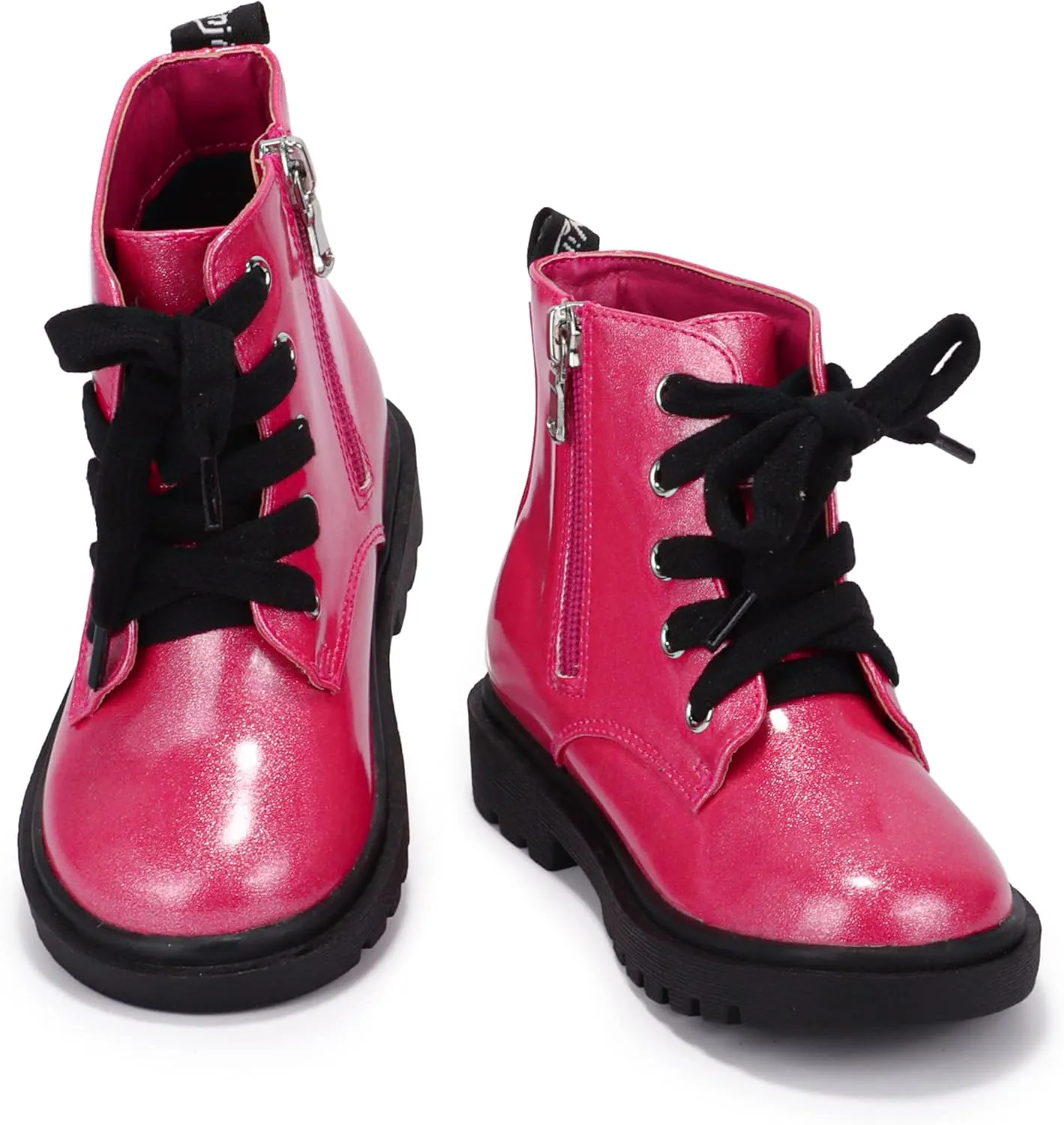 PANDANINJIA Christina Boys Girls Short Ankle Boots Fashion Dress Booties Waterproof Combat Shoes with Zipper for Toddler Little Kid