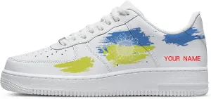 Personalized Sunflower Basketball Shoes - Custom Name Classic Lace Up Low-Top Fashion Sneakers for Men and Women, Breathable Anti-Slip Outdoor Training Shoes - Unique Floral Design