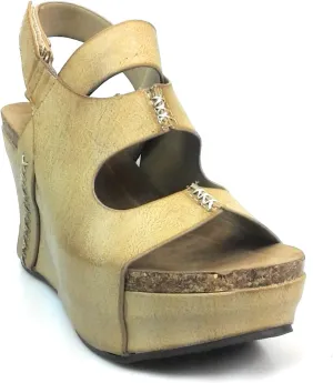 Pierre Dumas Hester-10 Women Low Wedge with an Adjustable Side Buckle