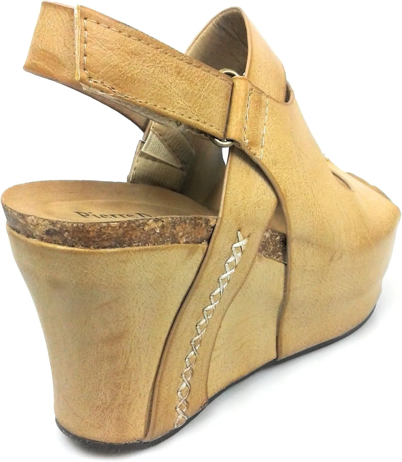 Pierre Dumas Hester-10 Women Low Wedge with an Adjustable Side Buckle