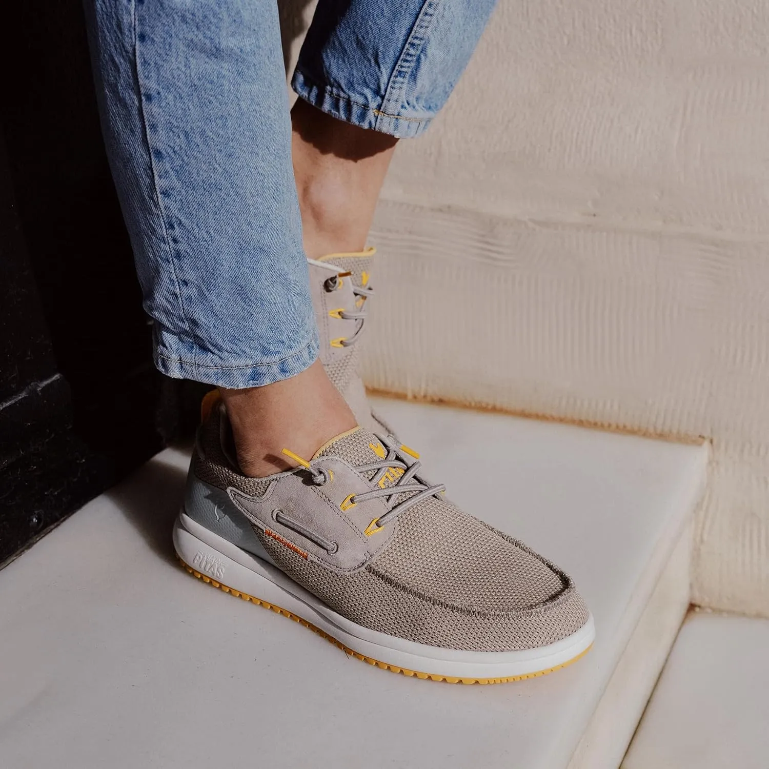 PITAS Bay Men’s Loafers | Casual Slip-On Shoes | Breathable & Comfortable Loafers for Men | Khaki