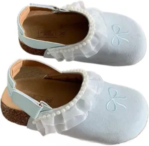 Potato Shoes with Back Strap Clogs Mules Ballet Flat Slip on Sandals Standing All Day Women Slippers Preppy Girls - Cute Causal Comfortable Walking Lightweight Running Trendy Tennis & Racquet Sport