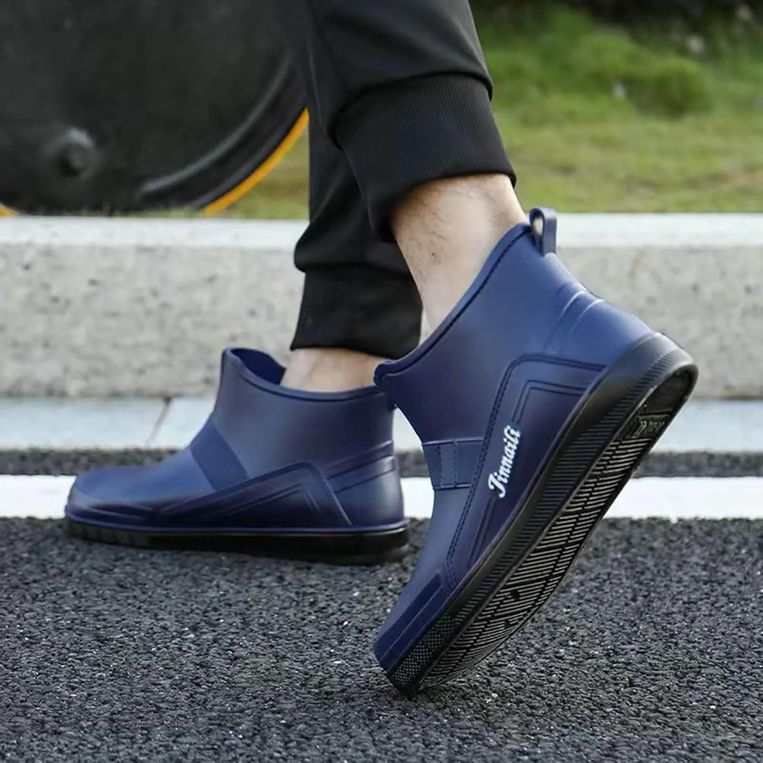 PVC Water Shoes Men's Dining Car Washing Low Top Slip Work Shoes Kitchen Shoes Rubber Gardening Boots Men