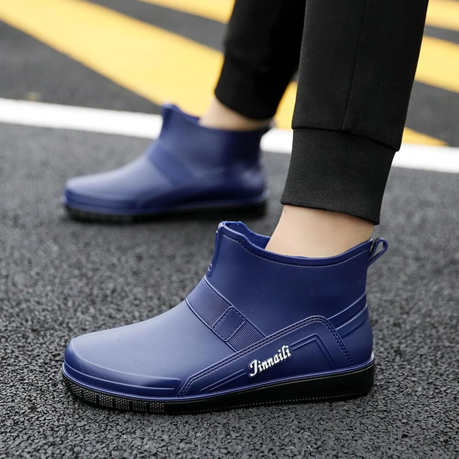 PVC Water Shoes Men's Dining Car Washing Low Top Slip Work Shoes Kitchen Shoes Rubber Gardening Boots Men