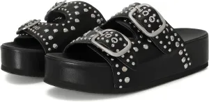 Raffia Sandals for Women Platform Slide Sandals Espadrille Adjustable Double Buckle Summer Comfortable Cute Woven Casual Beach Shoes