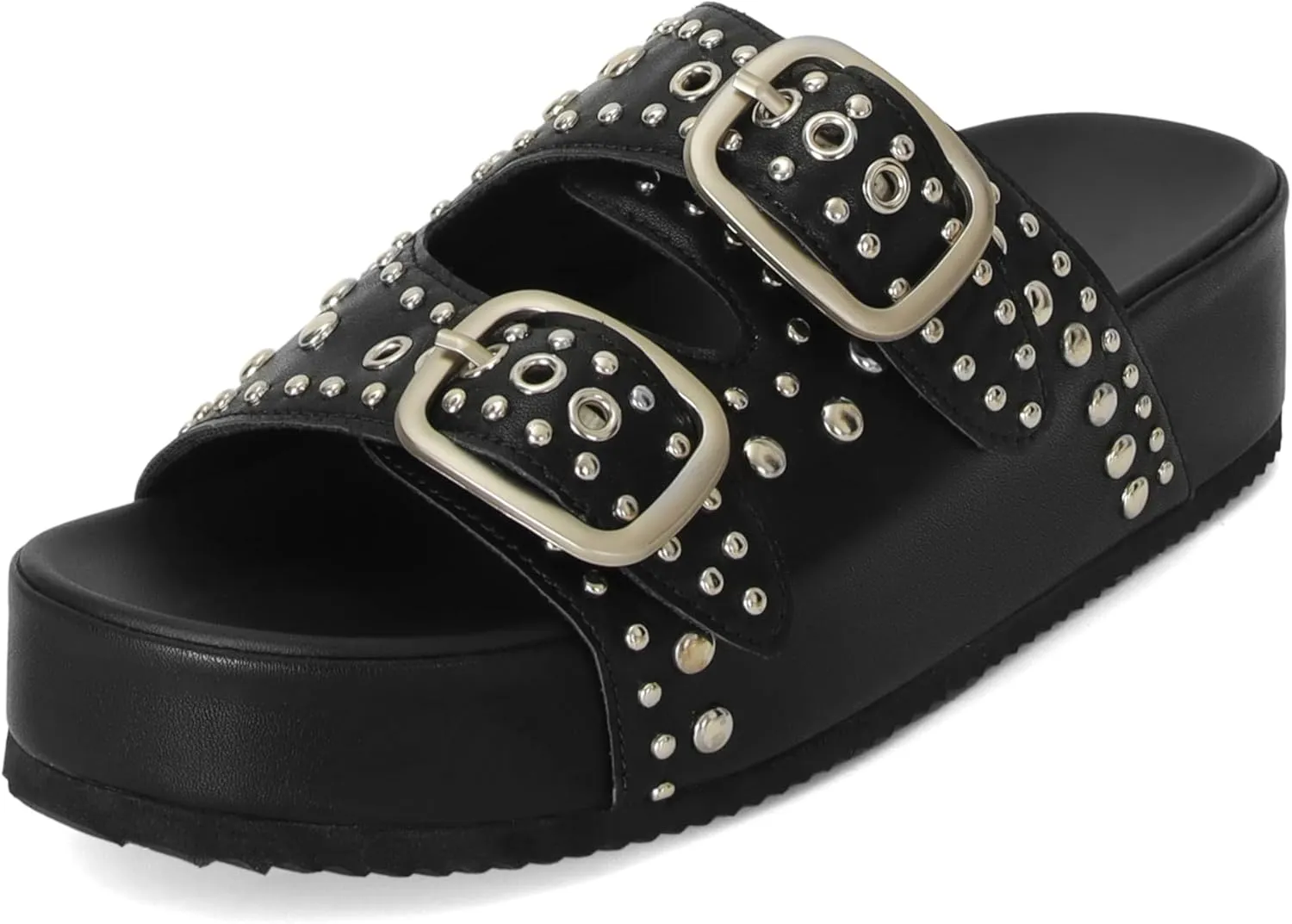 Raffia Sandals for Women Platform Slide Sandals Espadrille Adjustable Double Buckle Summer Comfortable Cute Woven Casual Beach Shoes