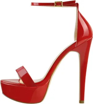 richealnini Women's Crisscross Platform Stilettos High Heel Sandals