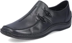 Rieker L1751 Celia Leather Slip-On Women’s Shoes - Comfortable High-Coverage Loafers with Elegant Stitch Detailing, Anti-Stress and Flexible Everyday Support