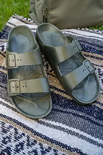 RocSoc Tecs Two Strap PVC Summer Sandals For Men, Blister Resistant, Eco Friendly, UV Protected Open Toe Versatile Grippy Sandal