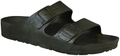 RocSoc Tecs Two Strap PVC Summer Sandals For Men, Blister Resistant, Eco Friendly, UV Protected Open Toe Versatile Grippy Sandal